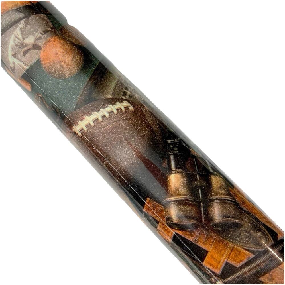VTG Gift Wrap Roll 17.5 Sq Ft Old Time Sports Cricket Fishing Football Racquet